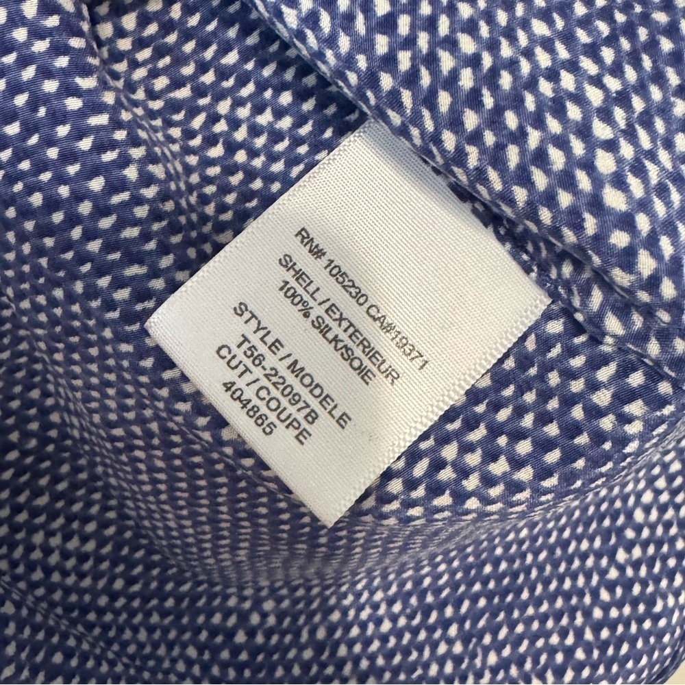 Joie Navy Patterned 3/4 Sleeve Blouse - Picture 7 of 8